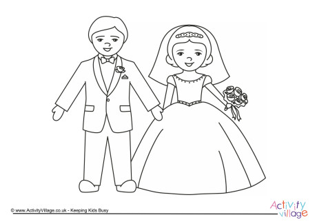 460x325 Wedding Colouring Pages