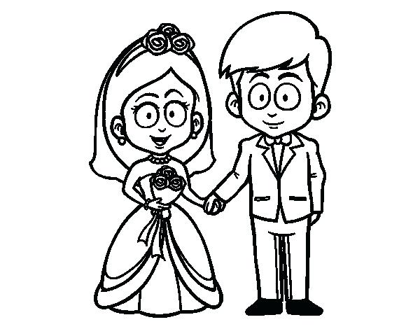 600x470 Bride And Groom Coloring Pages Free Wedding Coloring Pages