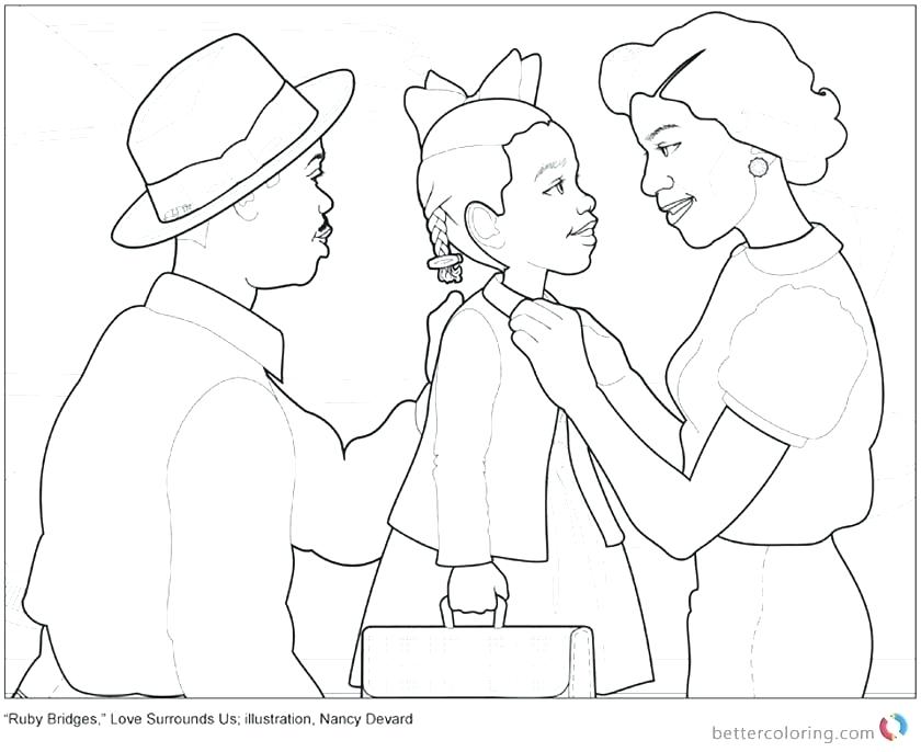 840x686 Ruby Bridges Coloring Page Coloring Page Commission Jasmine