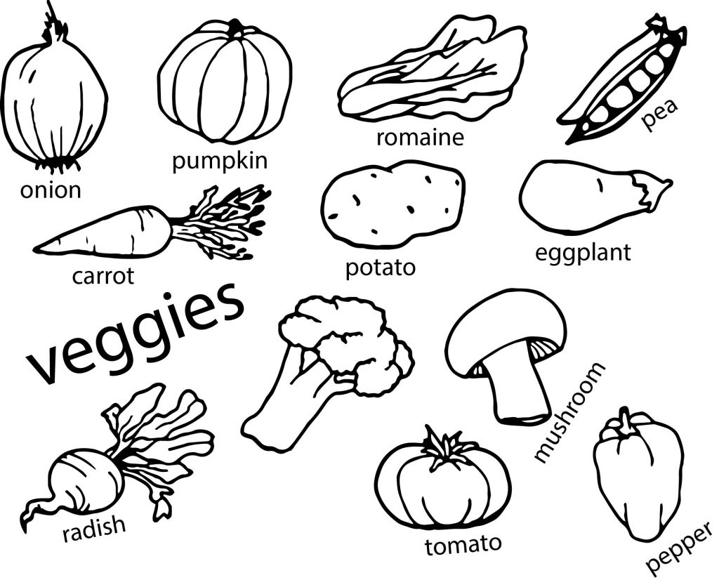 1024x826 Vegetables Coloring Page Wecoloringpage