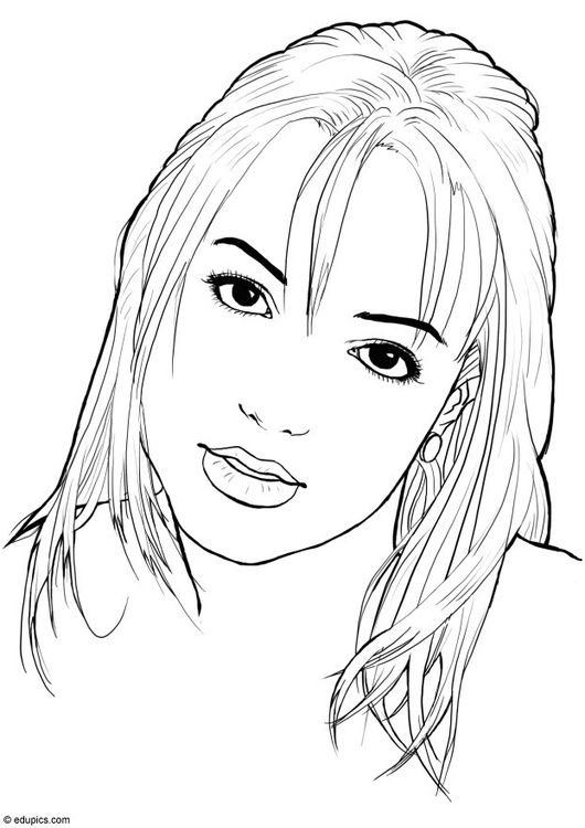 530x750 Coloring Page Britney Spears Sketch Britney Spears