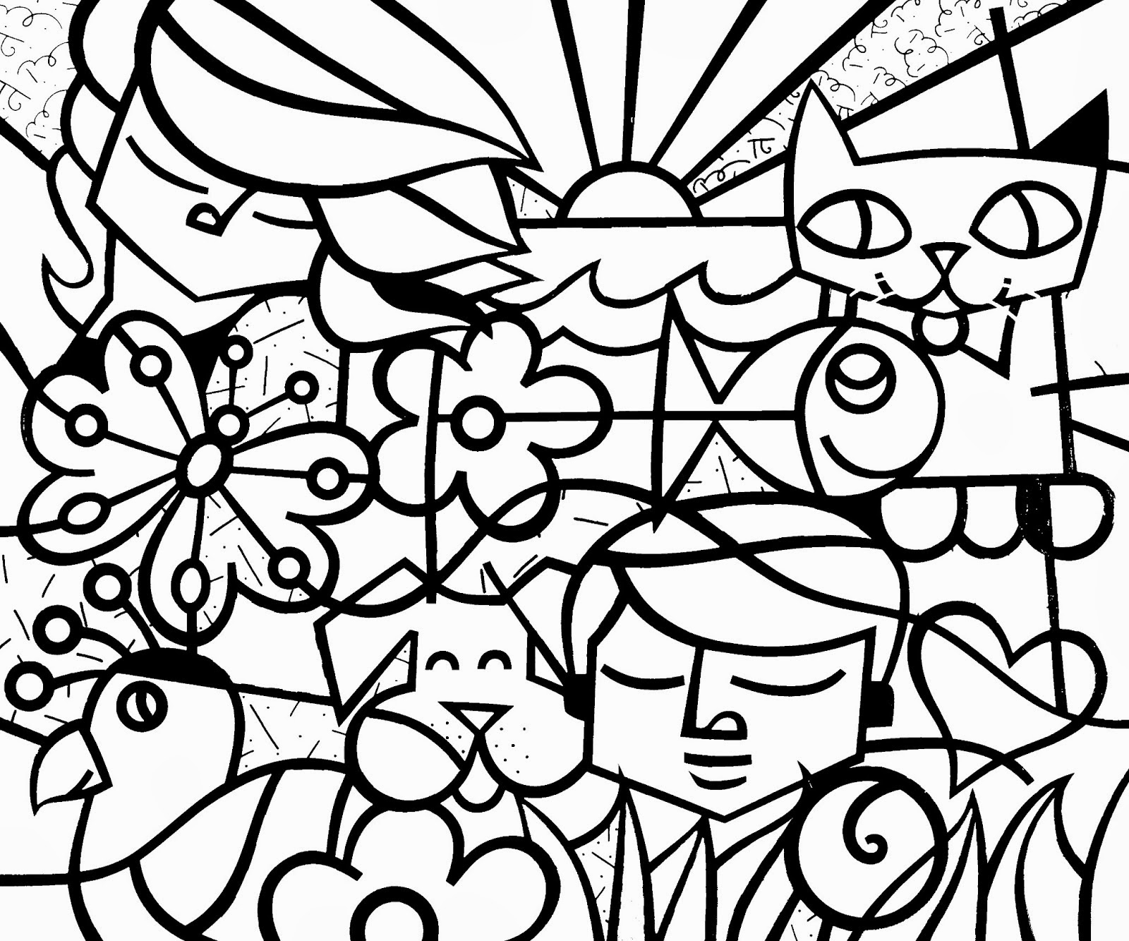 1600x1333 Fascinating Britto Coloring Pages Picture For Romero Trend