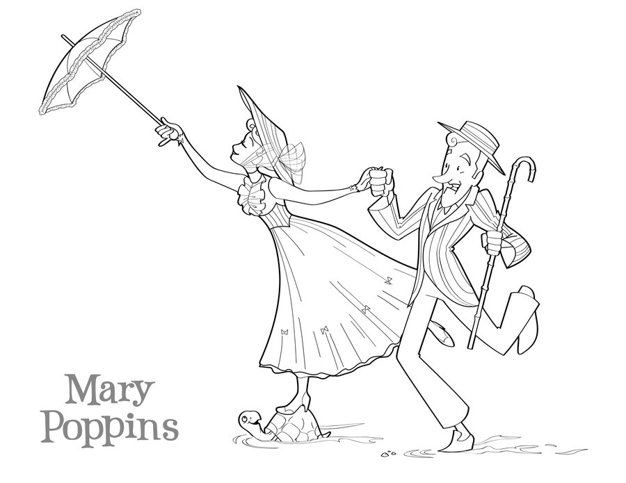 900x695 Mary Poppins Coloring Pages To Download And Print For Free