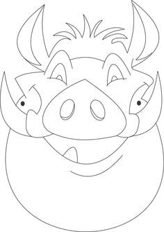 236x334 Pumba Mask Printable Coloring Page For Kids Activities For Kids