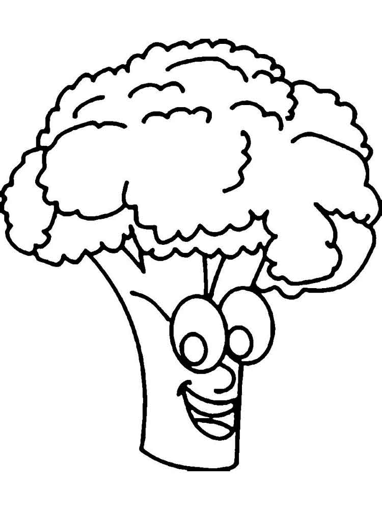 750x1000 Broccoli Coloring Pages Download And Print Broccoli Coloring Pages
