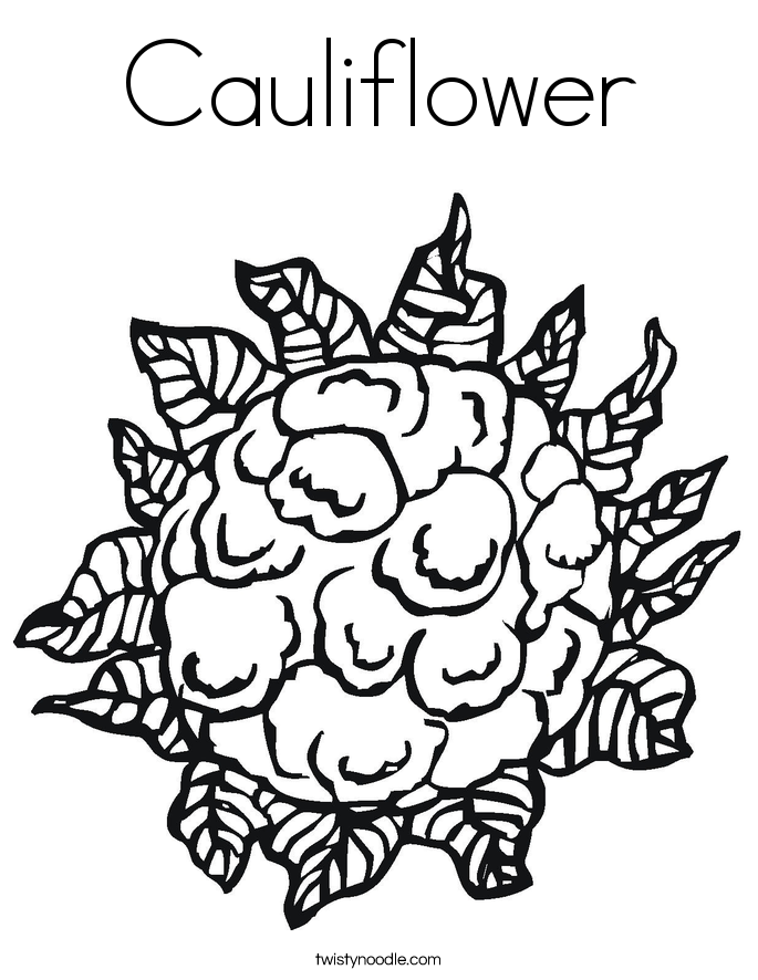 685x886 Cauliflower Coloring Page