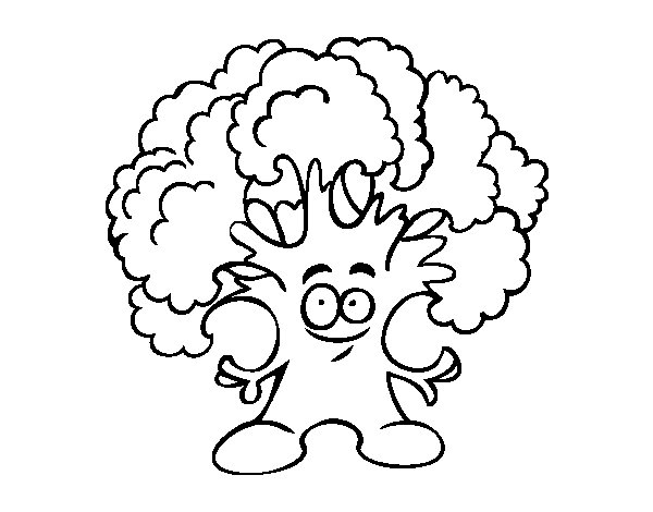 600x470 Mr Broccoli Coloring Page