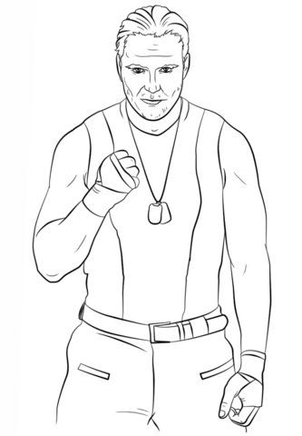 333x480 Wwe Dwayne Johnson Coloring Page