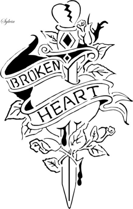 438x684 Broken Hearts Coloring Pages