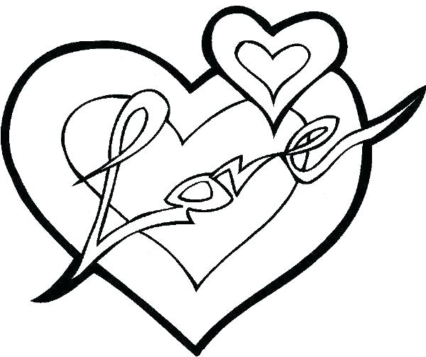 600x503 Broken Heart Coloring Pages