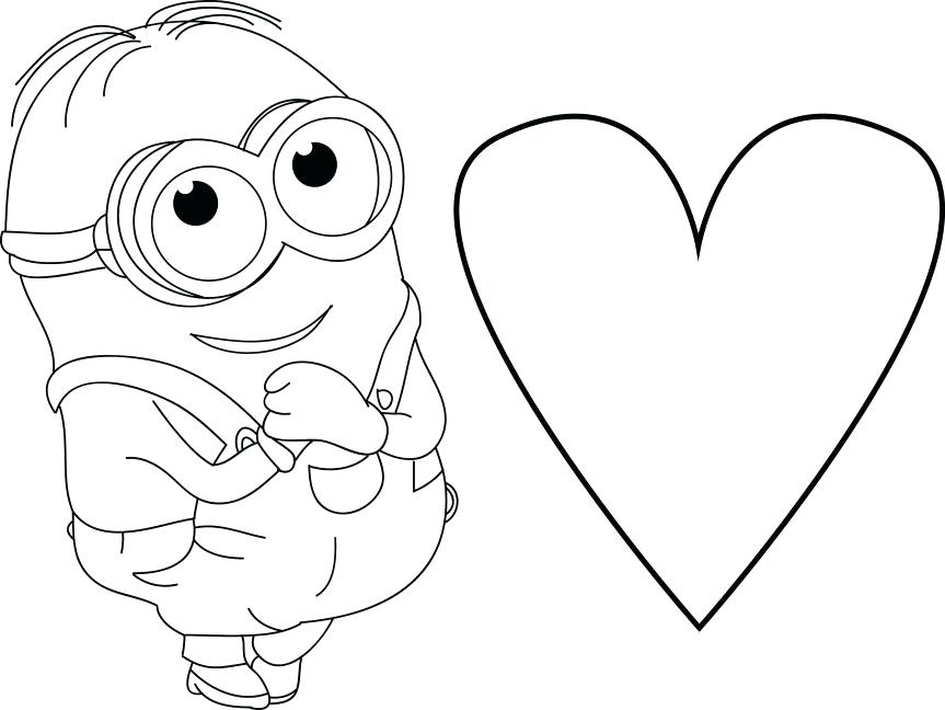863x648 Broken Heart Coloring Pictures Minion Very Cute Heart Coloring