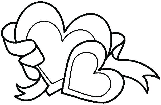 611x400 Valentine Hearts Coloring Pages Small Heart Coloring Pages
