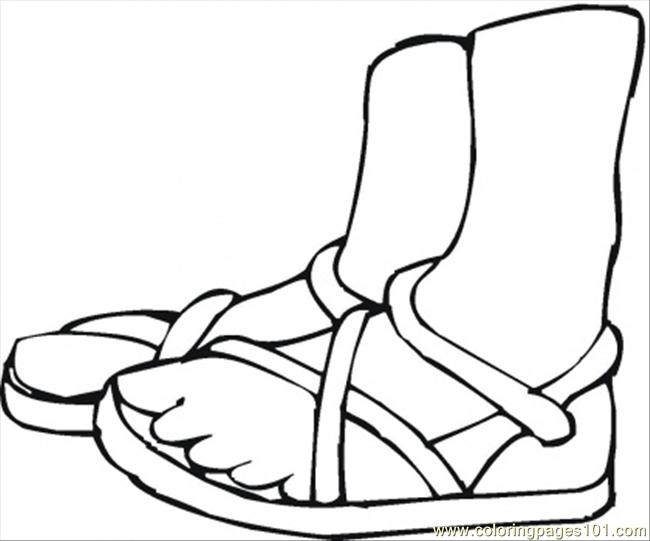 650x541 Summer Shoes Coloring Page Coloring Page