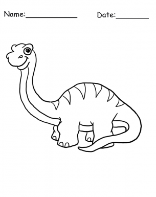 305x385 Brontosaurus Dinosaur Coloring Sheet Coloring Dinosaurs Reptils
