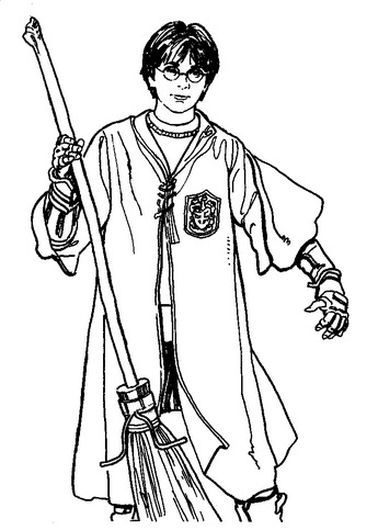 345x483 Harry Potter Broom Coloring Page Coloring Book