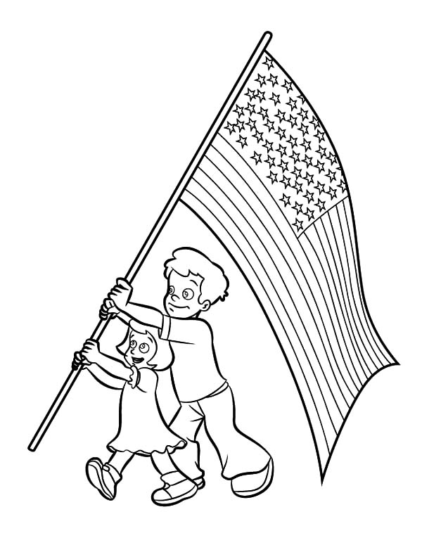 600x775 Happy Brother And Sister On Flag Day Coloring Pages