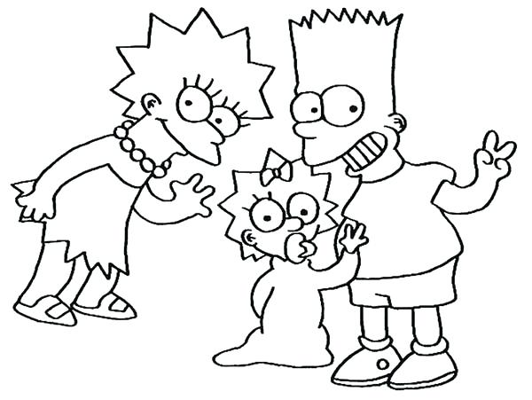 600x451 The Simpsons Coloring Pages Coloring Pages The Brothers