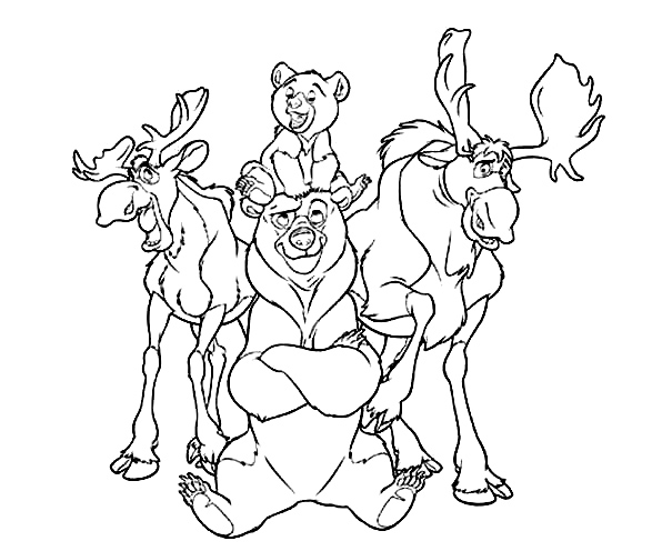 587x496 Disney Brother Bear Coloring Pages