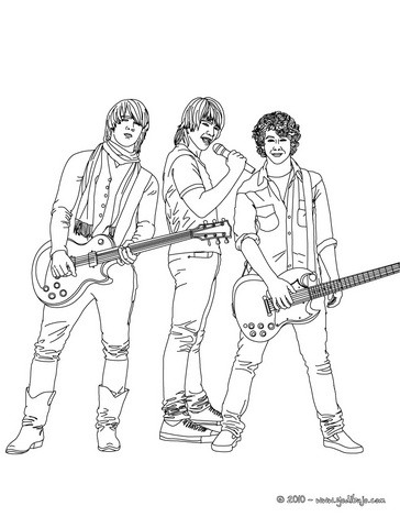 364x470 Jonas Brothers Coloring Pages
