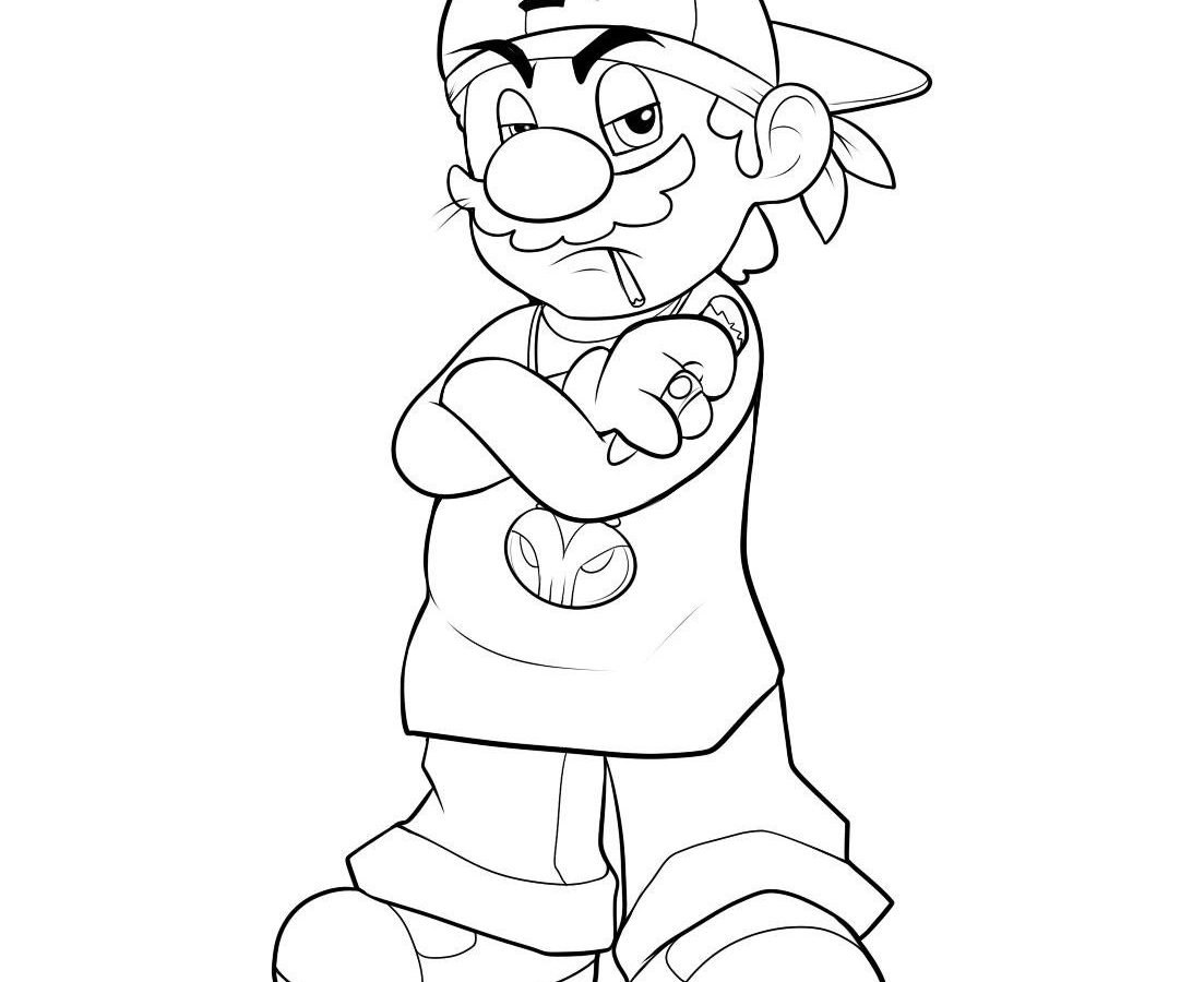 1103x900 Mario Brothers Coloring Pages Free Super Bros New Fine