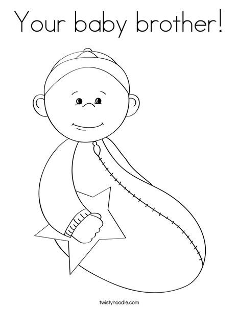 468x605 Your Baby Brother Coloring Page