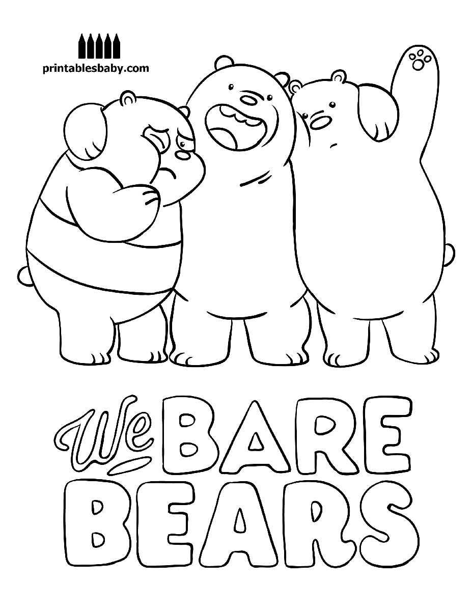927x1200 Awesome We Bare Bears Printables Baby Free Cartoon Coloring Pages
