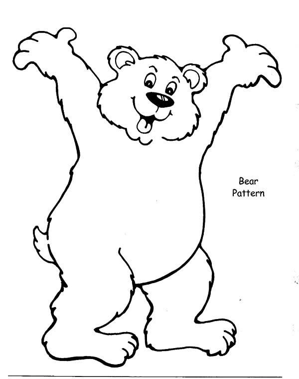 600x759 Brown Bear Look So Happy Coloring Pages Best Place To Color