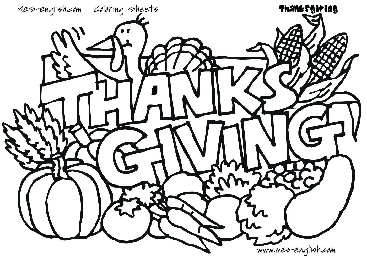 1400x986 Thanksgiving Coloring Pages Activities For Free Printable Cute