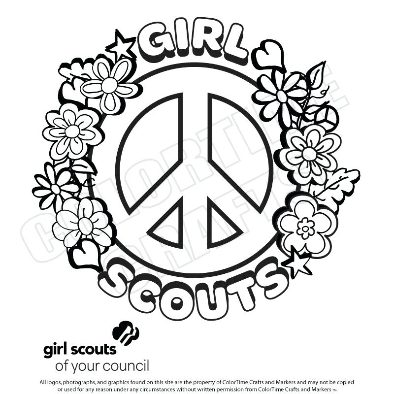 800x800 Coloring Pages For Girl Scouts Girl Scout Coloring Pages Coloring