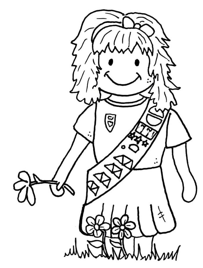 700x923 Girl Scout Brownie Coloring Pages Gina's Board