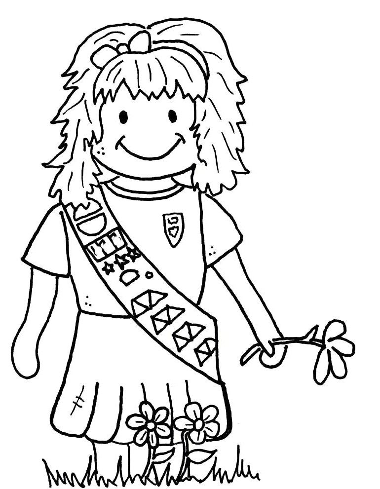 770x991 Girl Scout Brownie Coloring Picture Girl Scouts Brownies