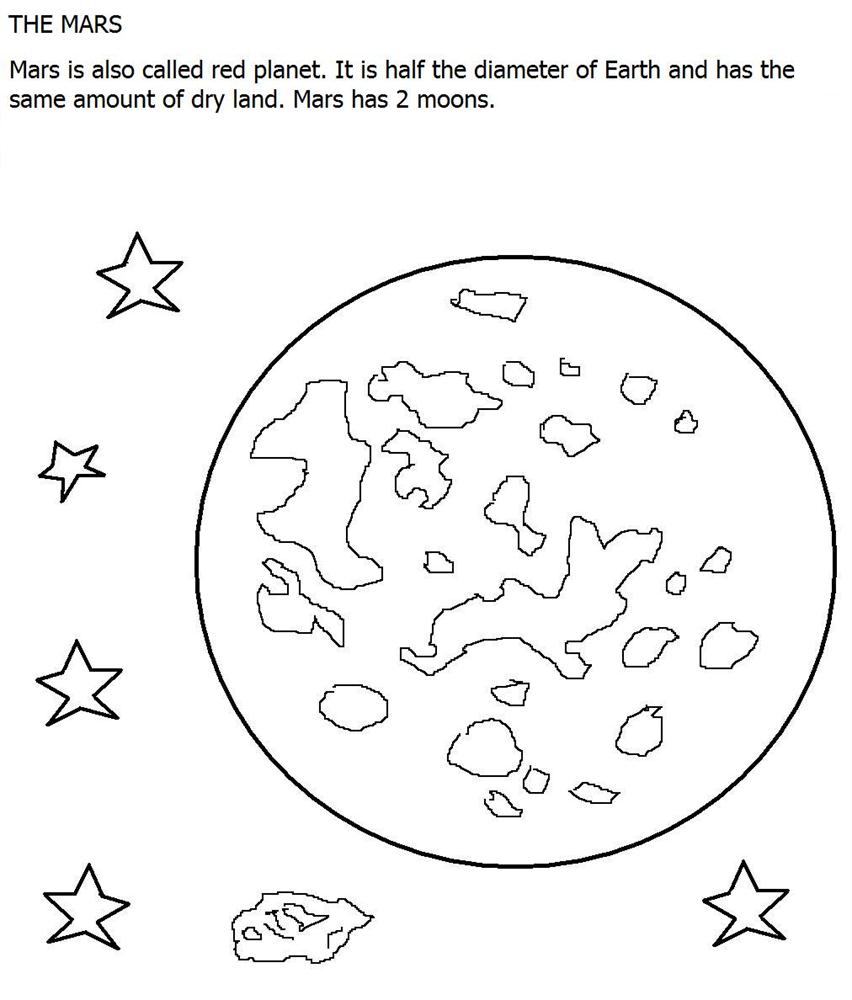 852x1000 Mars Coloring Pages Prepossessing