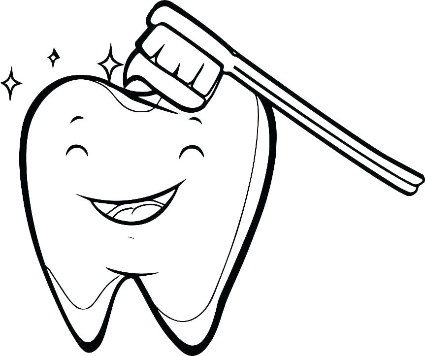 863x723 Teeth Coloring Page Teeth Coloring Page Brush Your Teeth