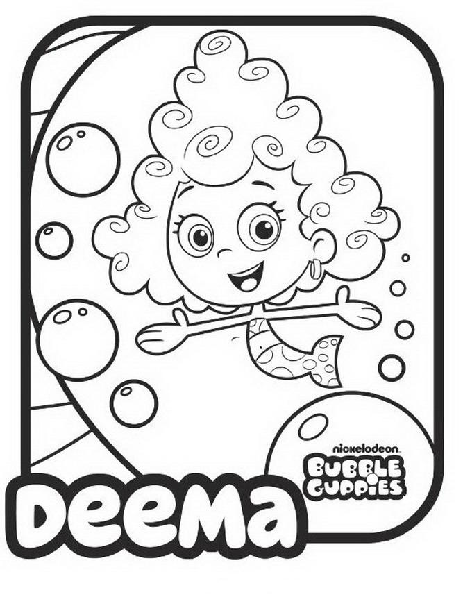 667x860 Bubble Guppies Coloring Pages