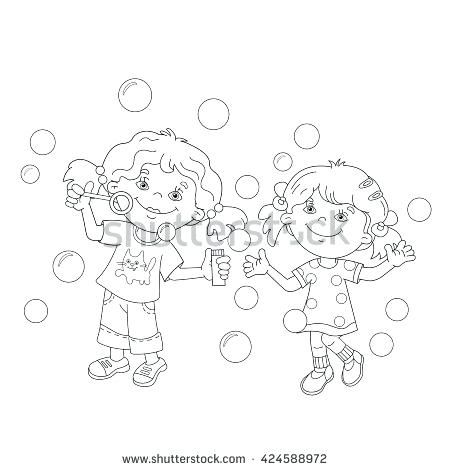 450x470 Bubbles Coloring Page Coloring Page Outline Of Cartoon Girls