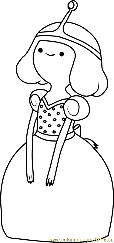 376x800 Princess Bubblegum Coloring Page