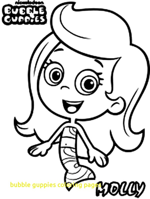 600x797 Bubble Guppies Coloring Pages With Molly Character From Bubble