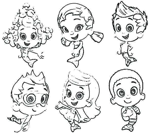 600x531 Coloring Pages Characters Extraordinary Astonishing Bubble Guppies