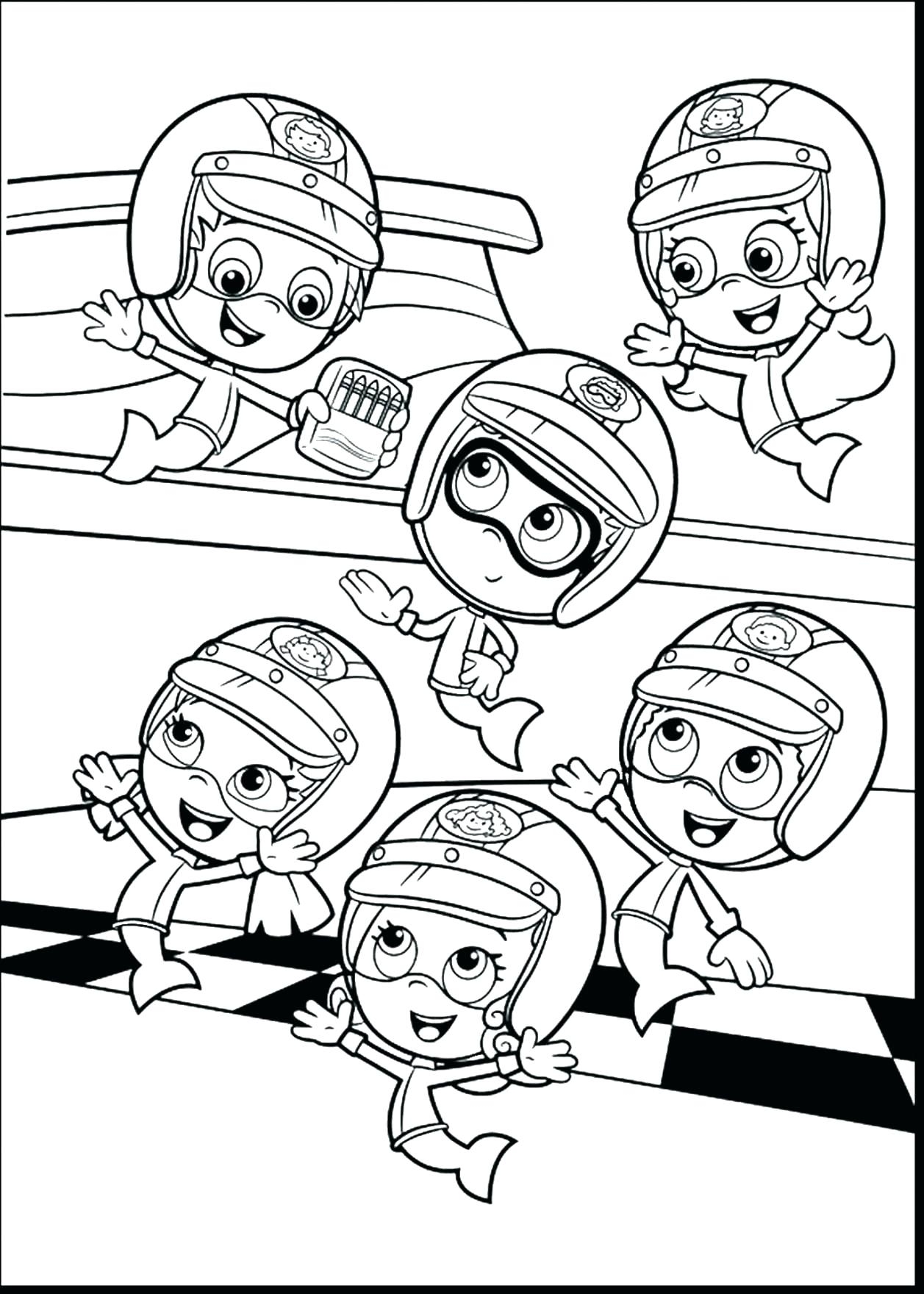 1257x1760 Coloring Page Bubble Guppy Coloring Pages Guppies Printable