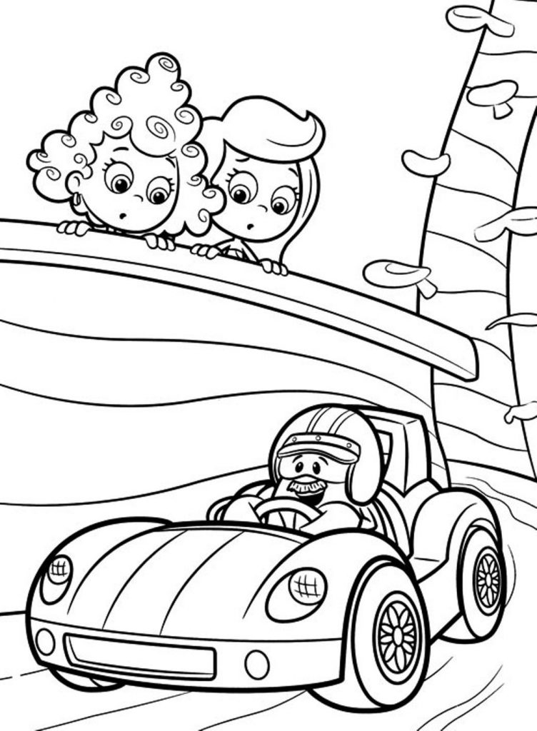 752x1024 Free Printable Bubble Guppies Coloring Pages Cartoon For Kids