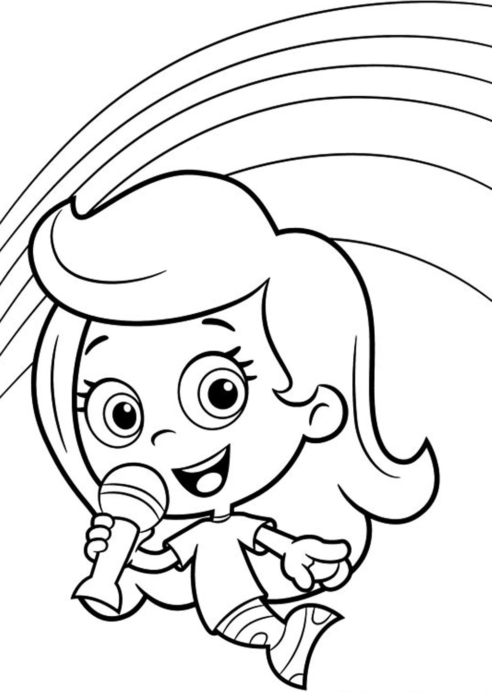 1007x1416 Sizable Bubble Guppies Pictures To Print Coloring Page Coloring