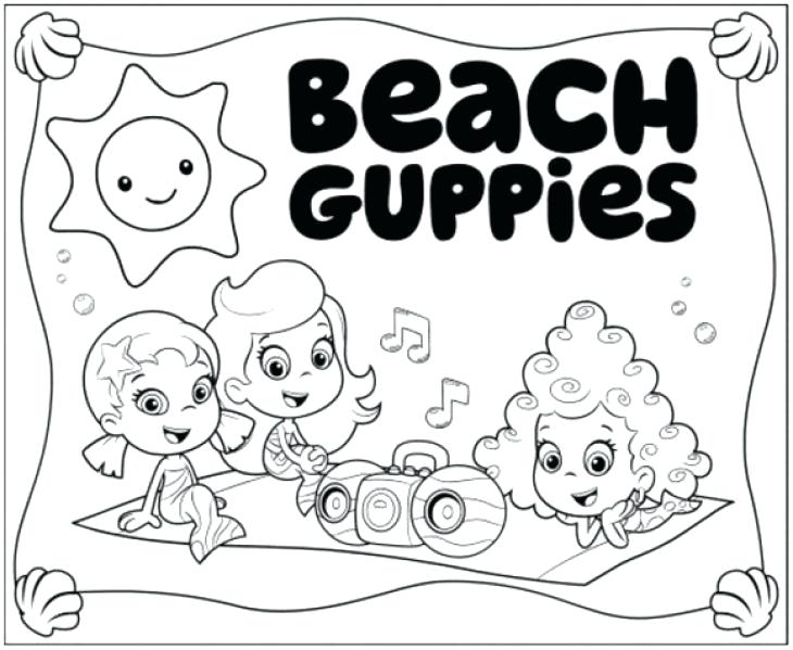 730x599 Bubble Guppies Molly And On Picnic Coloring Page Bubble Guppies