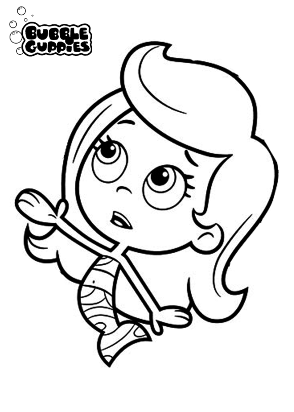 580x812 Cute Molly Bubble Guppies Coloring Pages Colorear