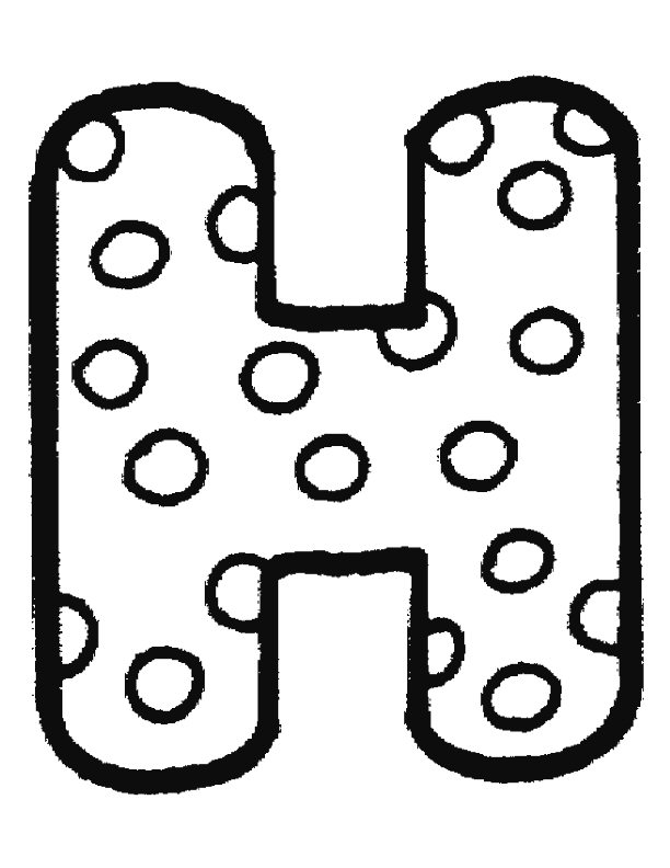 612x792 Bubble Letter H Coloring Pages