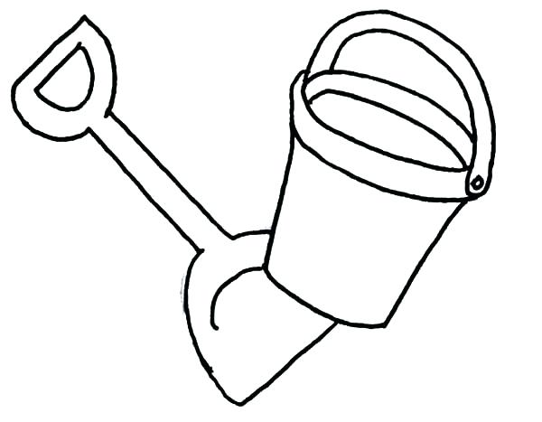 600x467 Beach Bucket And Shovel Fro Summer Vacation Coloring Pages Best