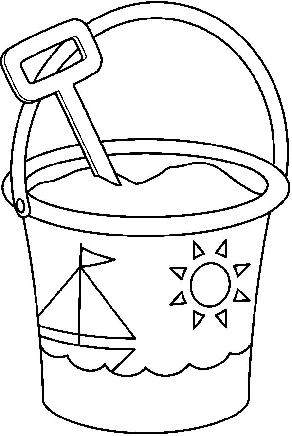 600x896 Shovel And Pail Coloring Page