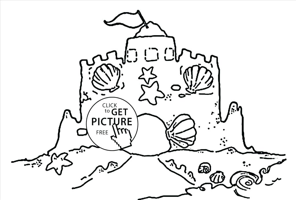 1024x694 Beach Sand Castle Coloring Pages Bucket Summer Fun On Top Page Pic