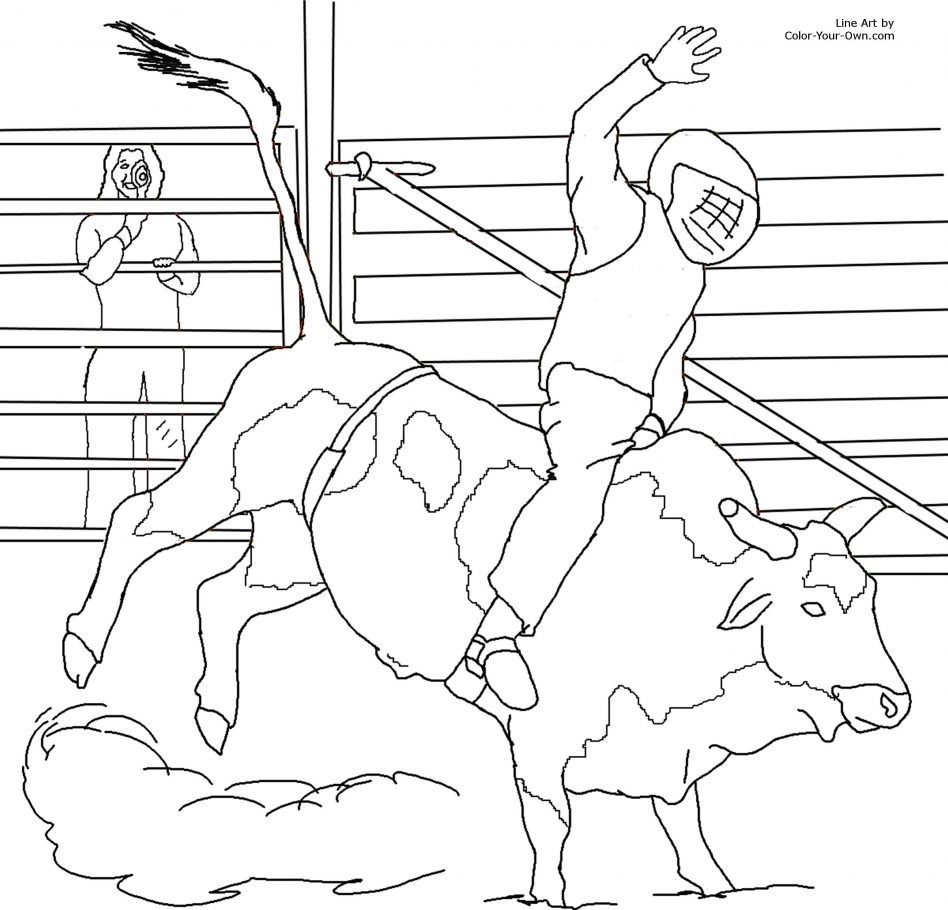 948x910 Rodeo Bucking Bull Coloring Pictures Mini Bulls Free And Pages