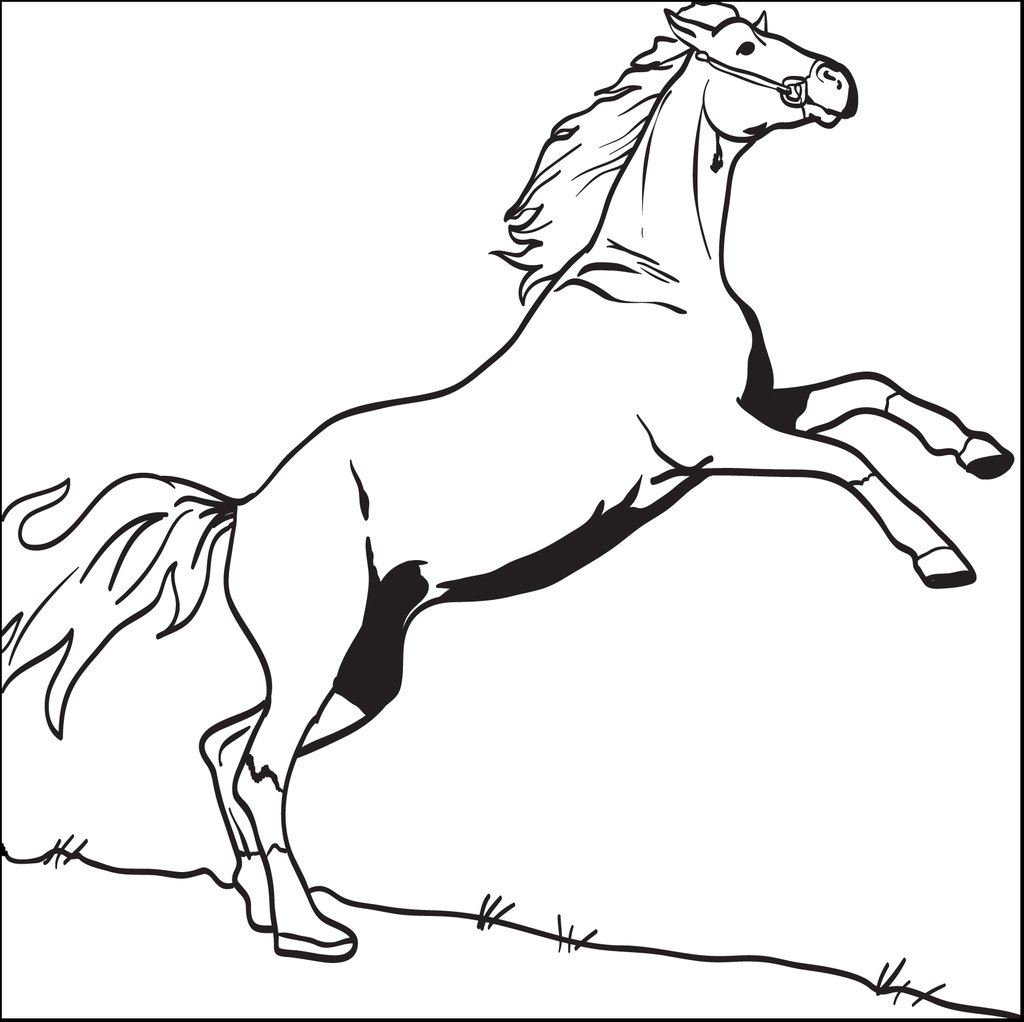 1024x1022 Free, Printable Horse Coloring Page For Kids
