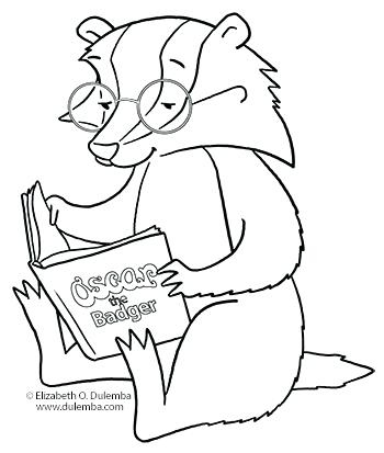 350x413 Badger Coloring Pages Bucky Badger Coloring Sheets Lukas